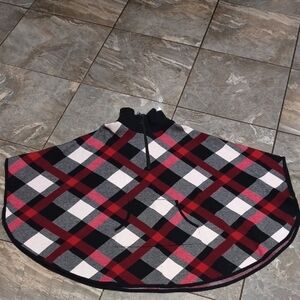 Rachel Zoe Red and Black Plaid Cape